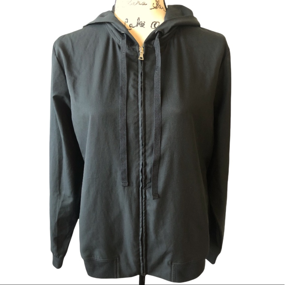 New York & Co Sport Black Athletic Casual Jacket with Hood